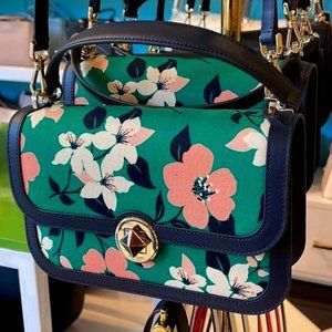 Kate Spade Flap Crossbody Lilly Blooms Green Multi